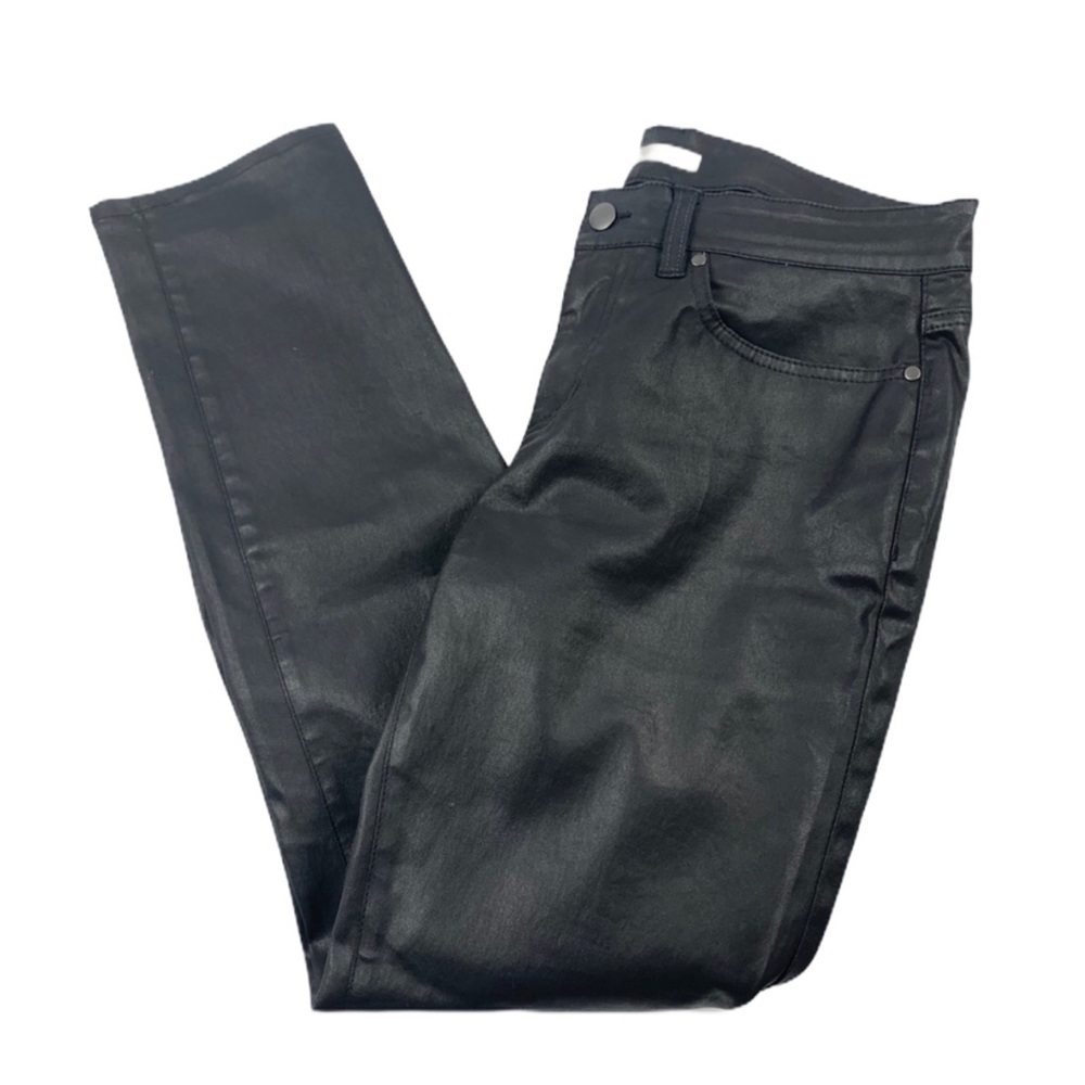 {Eileen Fisher} Black Shiny Skinny Pants Size 8